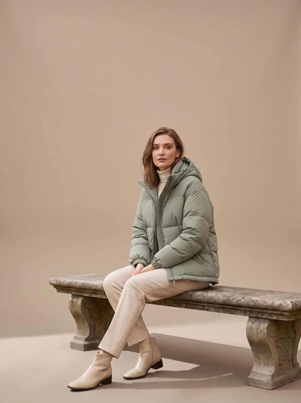 Winterjacke Damen mit Kapuze und lockerer Passform | A&B - 7 - Annoboutique