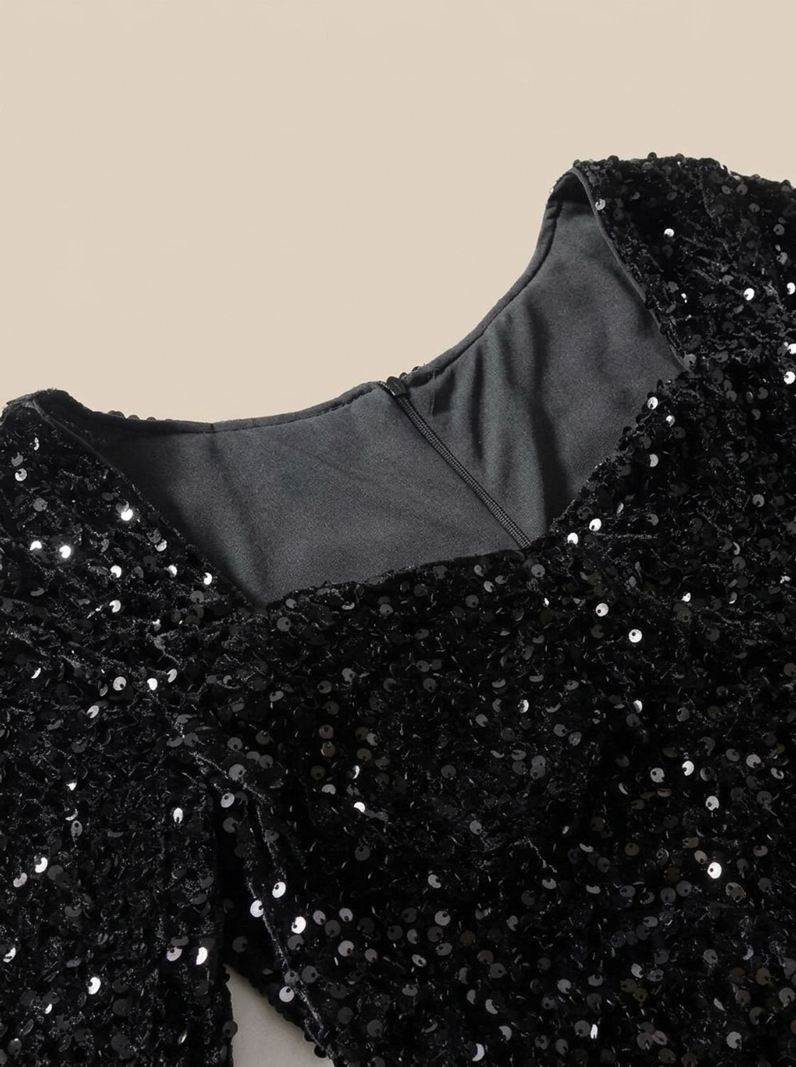 Mini Kleid Damen mit Puffärmeln und quadratischem Ausschnitt | A&B - 6 - Annoboutique