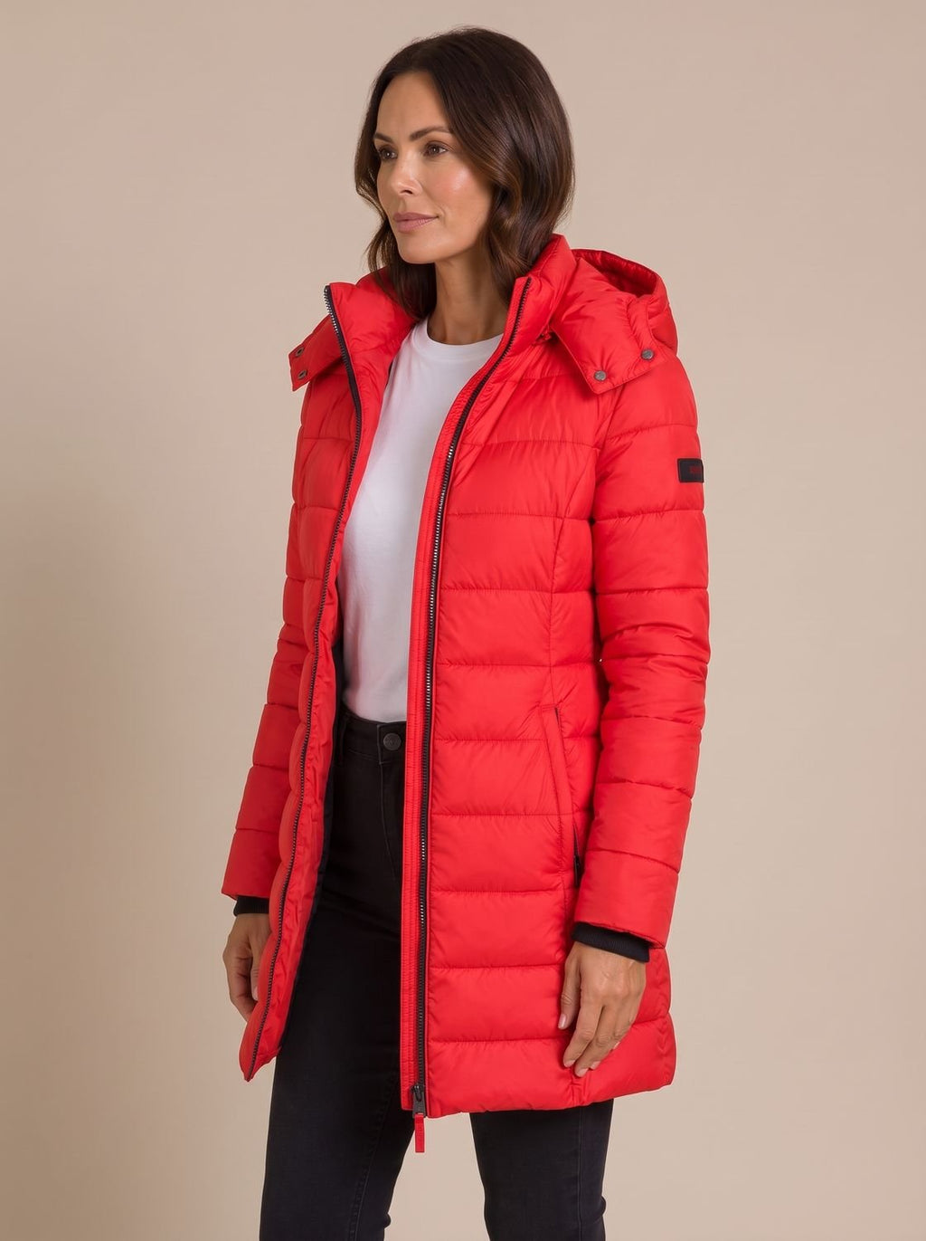 Damenjacke mit Kapuze und figurschmeichelndem Schnitt | A&B - 7 - Annoboutique