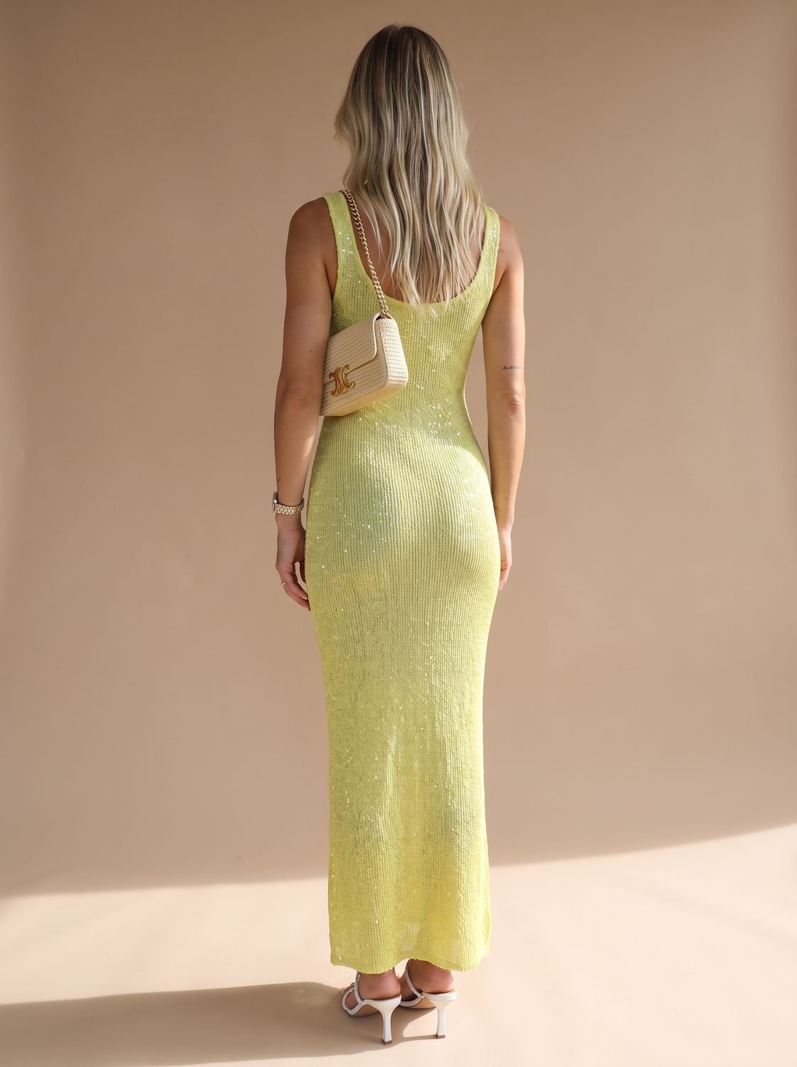 Maxikleid Damen mit figurbetontem Schnitt und Rundhalsausschnitt - 5 - Annoboutique