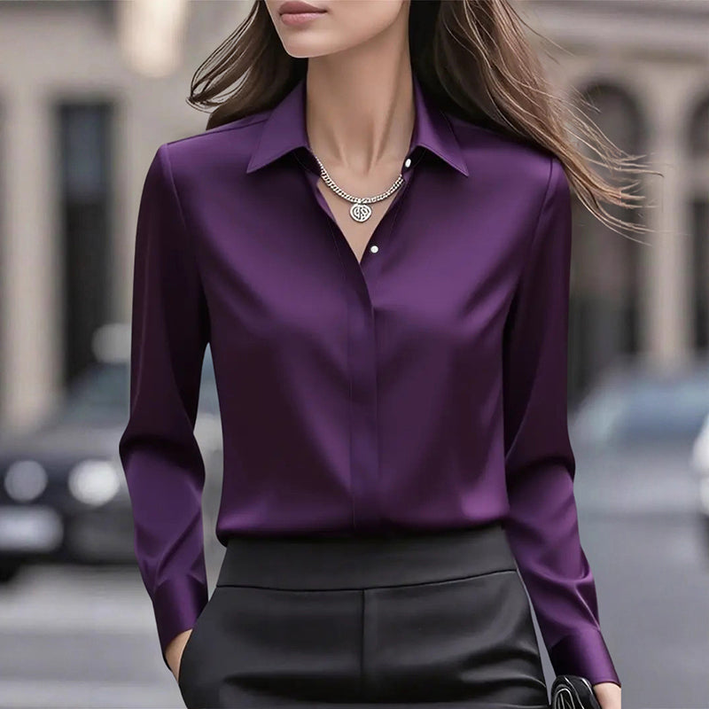 Bluse Damen mit klassischem Schnitt und Knopfleiste – zeitlos elegant - 2 - Annoboutique