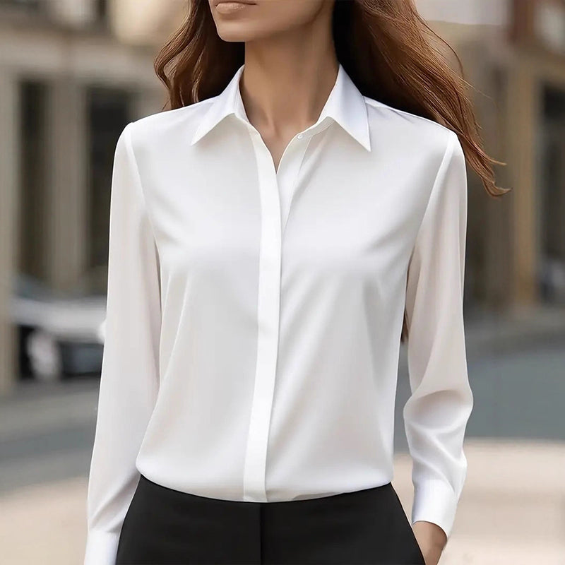 Bluse Damen mit klassischem Schnitt und Knopfleiste – zeitlos elegant - 3 - Annoboutique