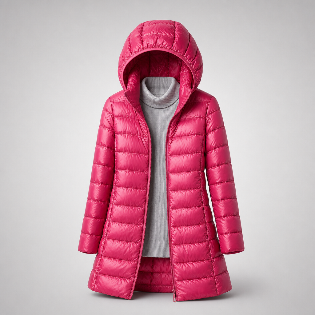 Damen Steppjacke mit abnehmbarer Kapuze und tailliertem Schnitt - 9 - Annoboutique