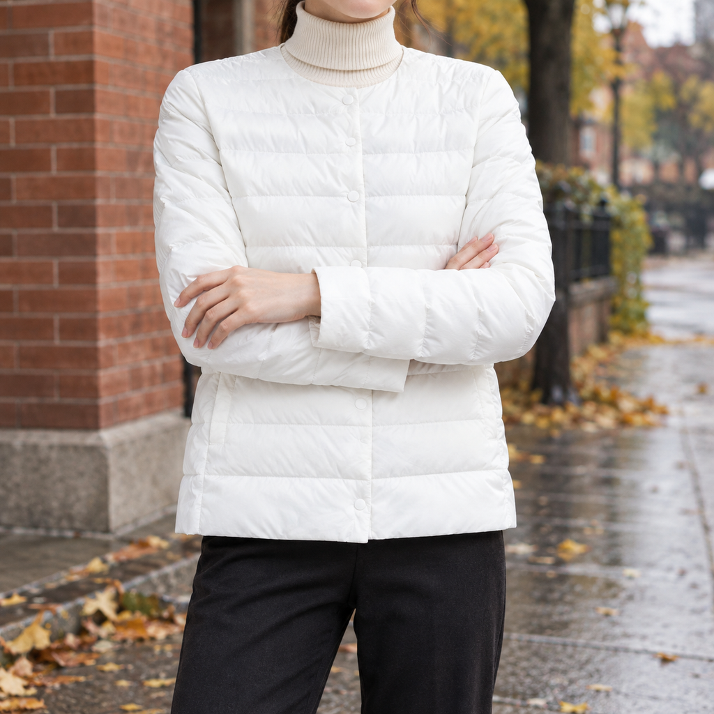 Damen Steppjacke mit modernem Schnitt und praktischen Taschen - 1 - Annoboutique