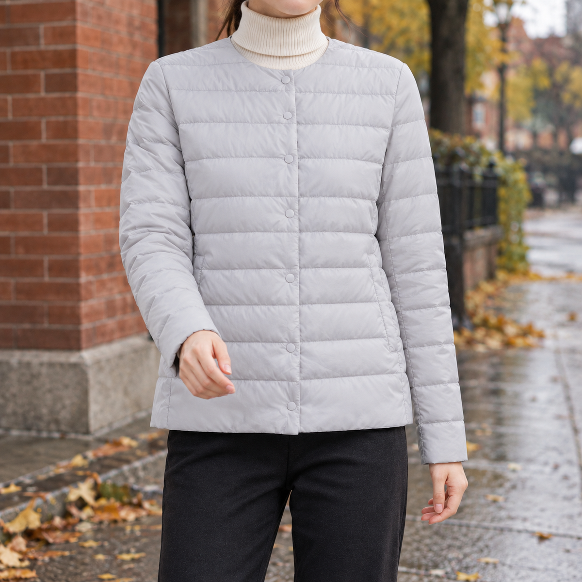 Damen Steppjacke mit modernem Schnitt und praktischen Taschen - 6 - Annoboutique