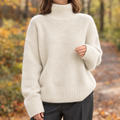 Damen Pullover mit hohem Kragen und lässiger Passform - ideal für entspannte Tage - 3 - Annoboutique