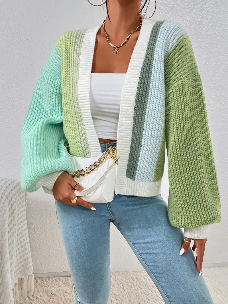 Cardigan Damen mit lässigem Schnitt und weitem Ärmel | A&B - 7 - Annoboutique