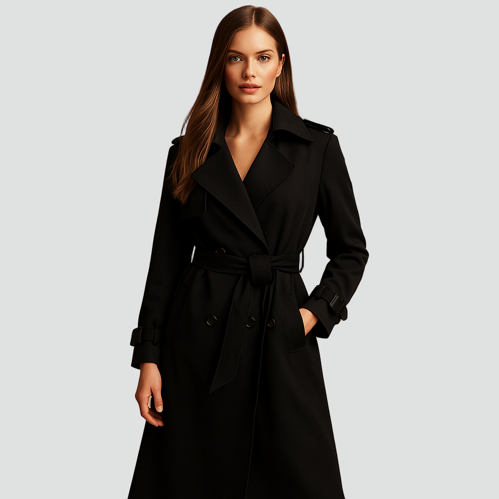 Trenchcoat Damen mit tailliertem Schnitt und eleganten Details | A&B - 1 - Annoboutique