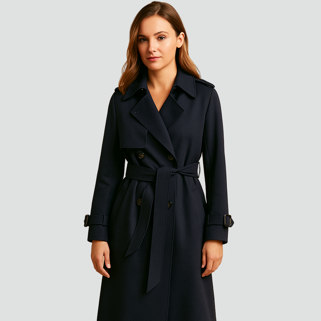 Trenchcoat Damen mit tailliertem Schnitt und eleganten Details | A&B - 2 - Annoboutique