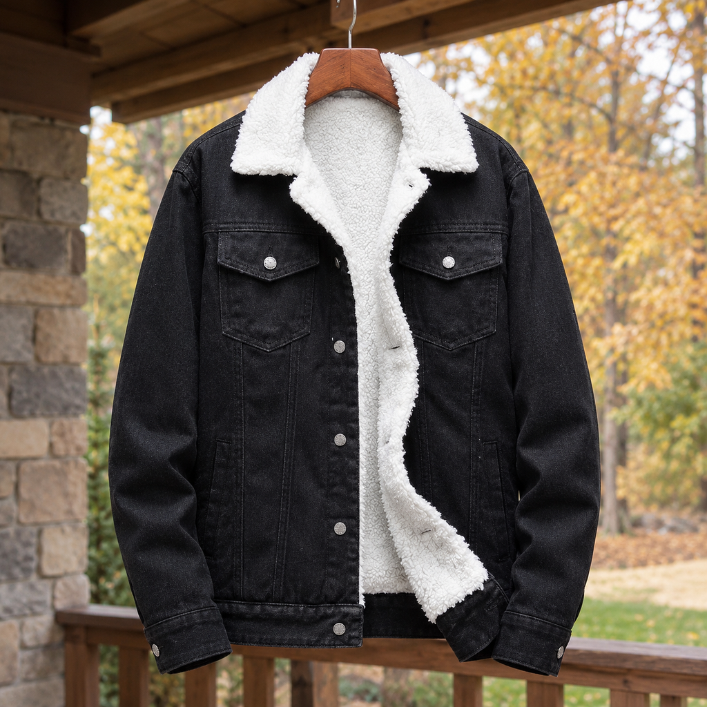 Modische Herrenjacke mit Teddyfutter und praktischen Taschen | A&B - 1 - Annoboutique