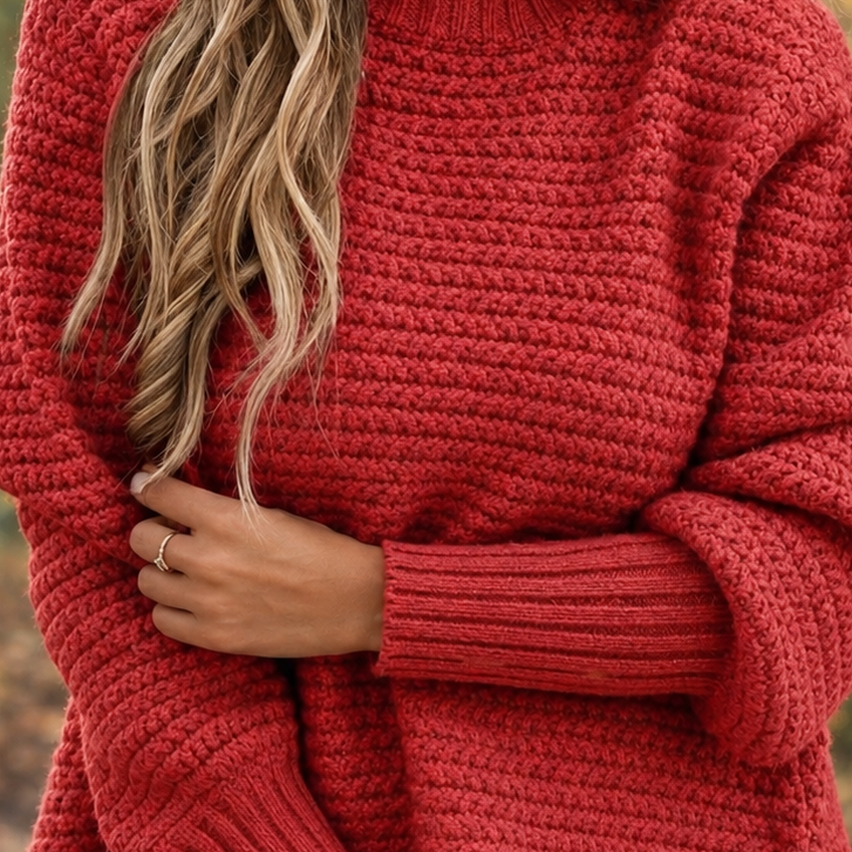 Damen Pullover mit lässigem Schnitt und seitlichen Schlitzen | A&B - 2 - Annoboutique