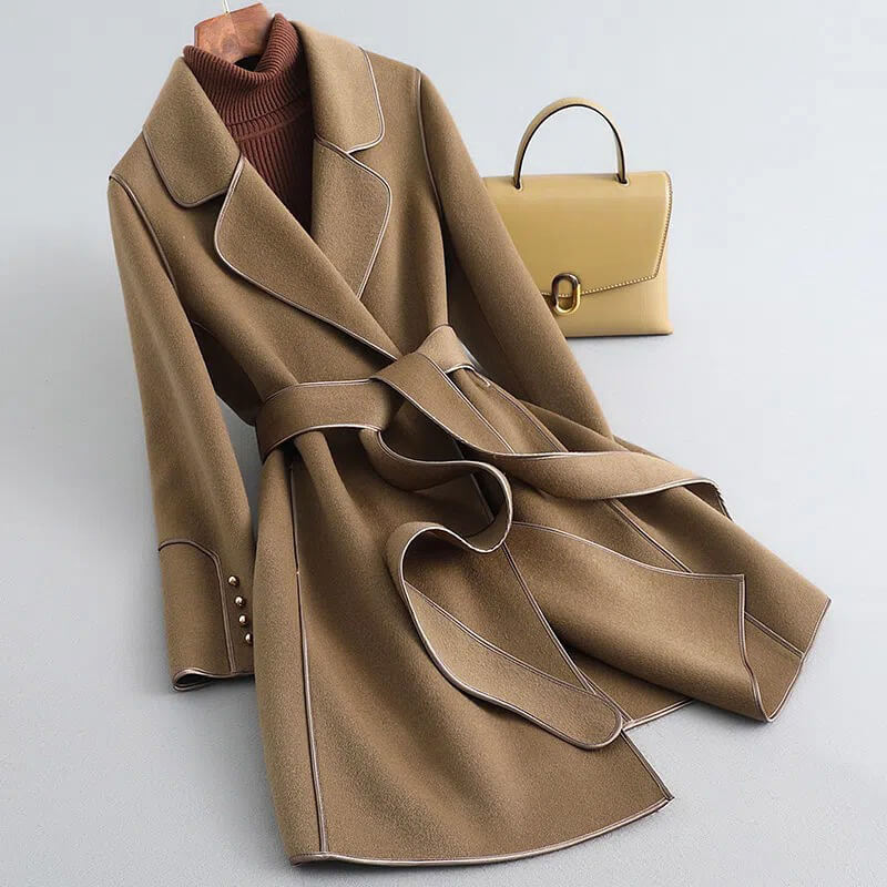 Trench Coat Damen mit Gürtel und elegantem Schnitt | A&B - 2 - Annoboutique
