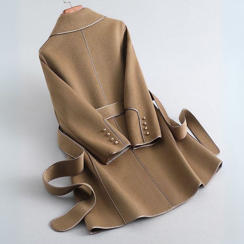 Trench Coat Damen mit Gürtel und elegantem Schnitt | A&B - 3 - Annoboutique
