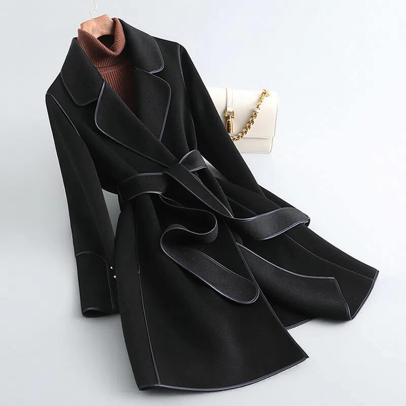 Trench Coat Damen mit Gürtel und elegantem Schnitt | A&B - 5 - Annoboutique