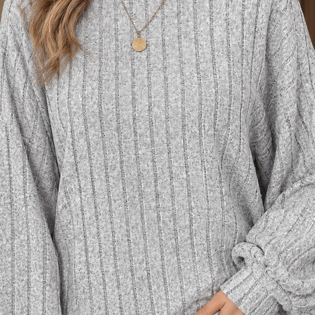 Damen Pullover mit lässigem Schnitt und voluminösen Ärmeln - 2 - Annoboutique