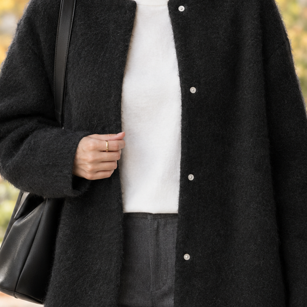 Damen Cardigan mit lässigem Schnitt und Knopfverschluss - 2 - Annoboutique