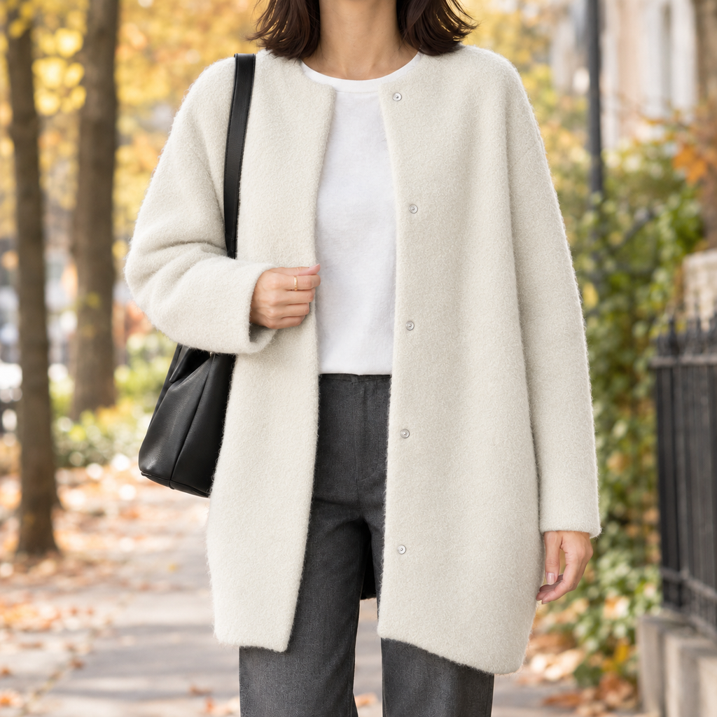 Damen Cardigan mit lässigem Schnitt und Knopfverschluss - 3 - Annoboutique
