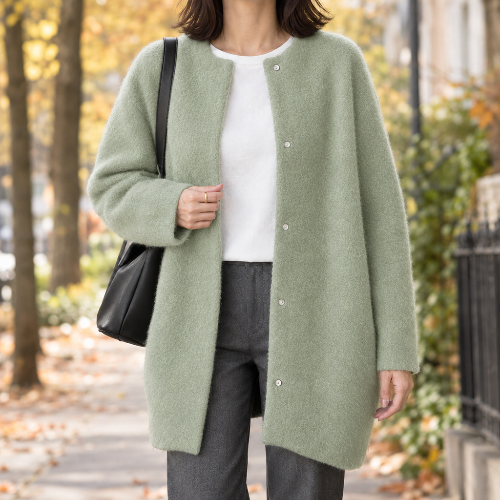 Damen Cardigan mit lässigem Schnitt und Knopfverschluss - 6 - Annoboutique