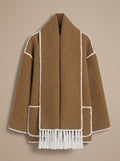 Damen Jacke mit weitem Schnitt und modischen Fransen - 4 - Annoboutique