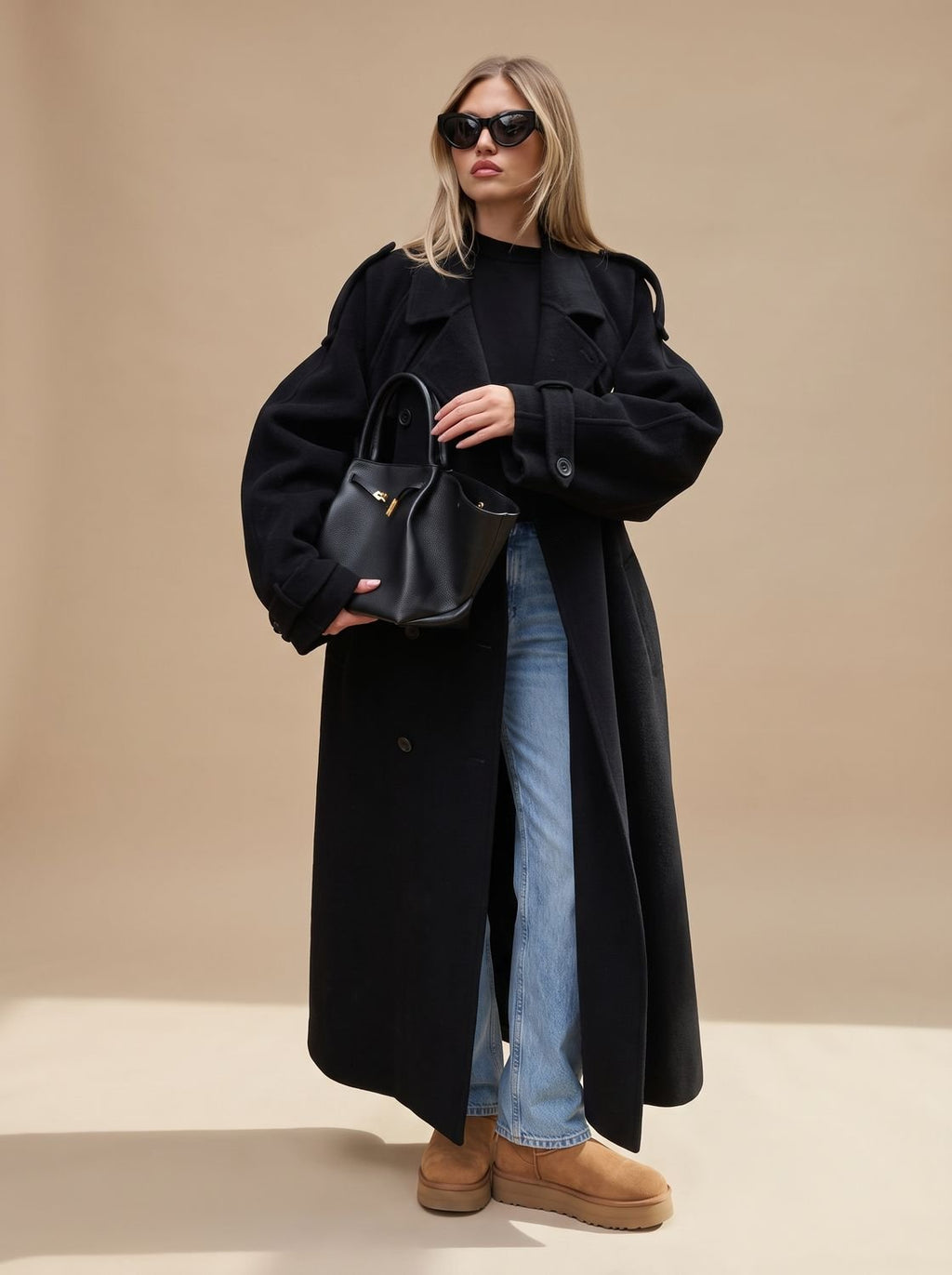 Trench Coat Damen mit lässigem Schnitt und Taillengürtel - 1 - Annoboutique