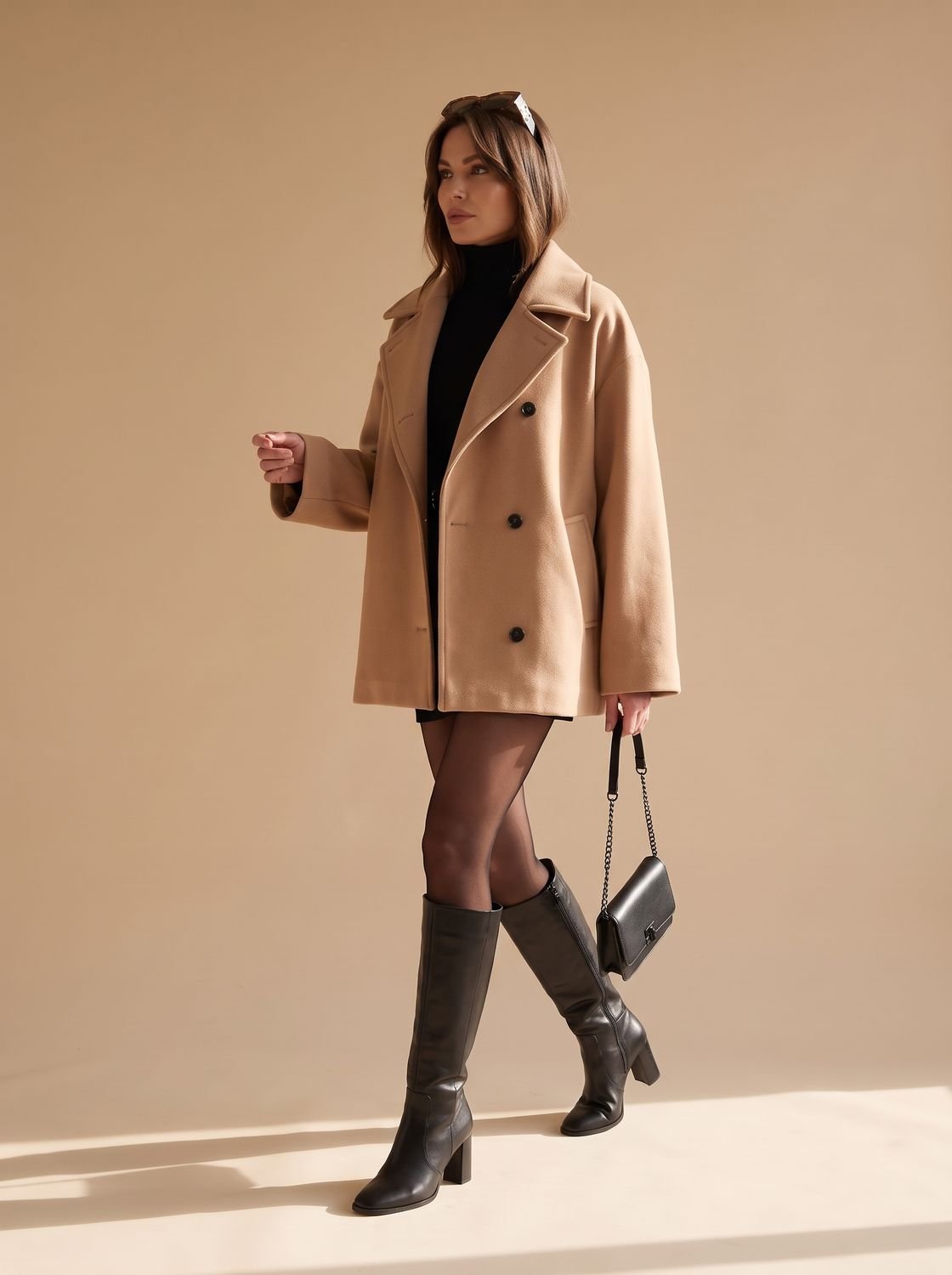 Damen Jacke mit Oversized-Passform und stilvollem Revers - 3 - Annoboutique