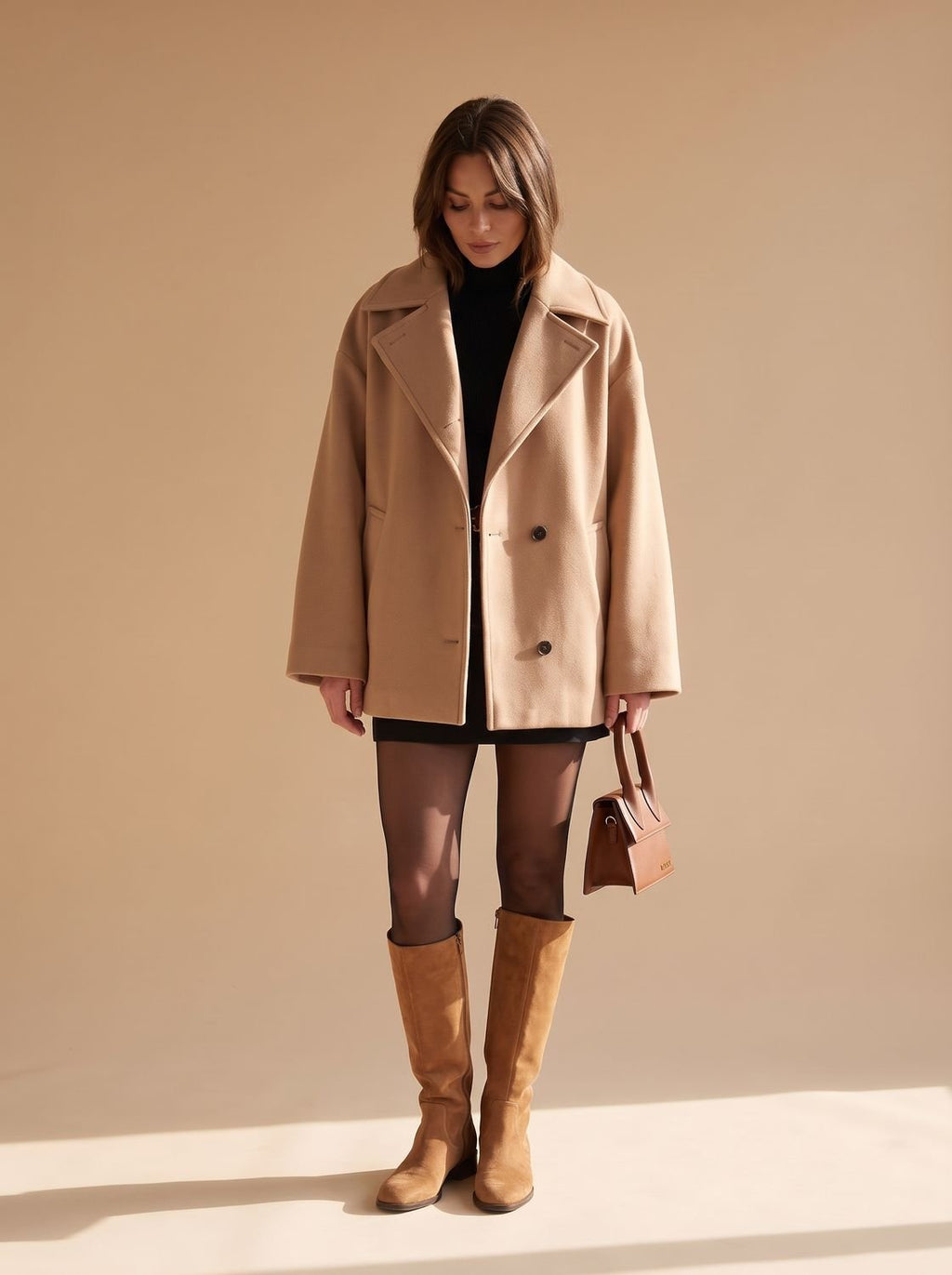 Damen Jacke mit Oversized-Passform und stilvollem Revers - 7 - Annoboutique