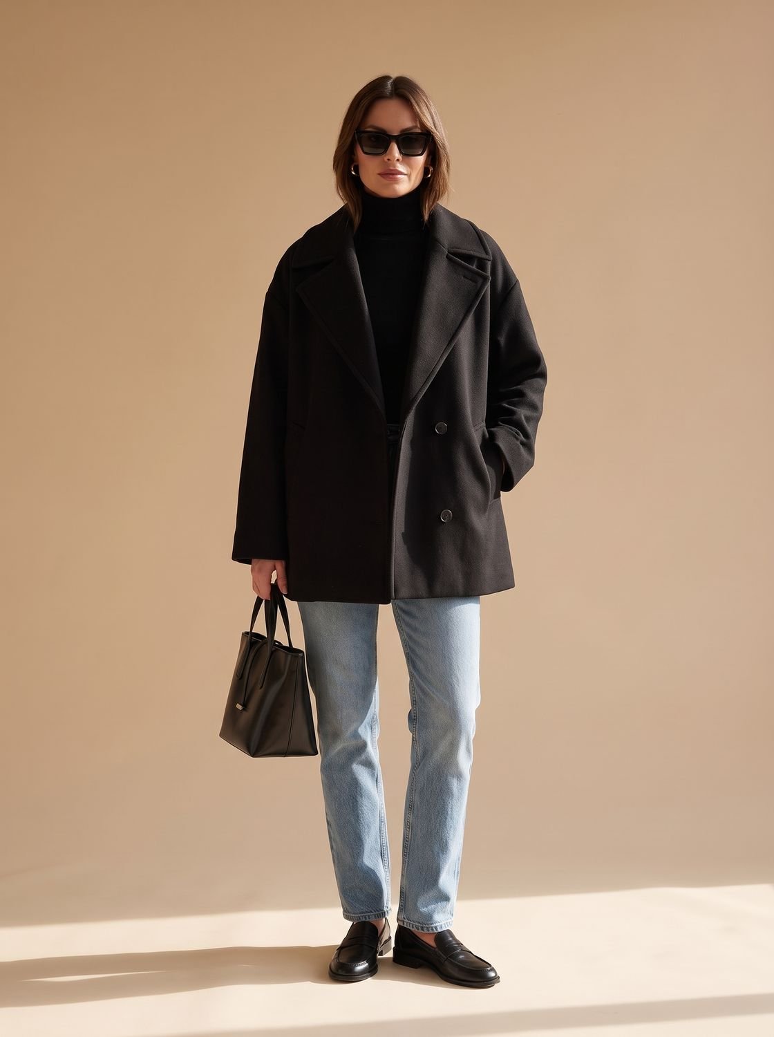 Damen Jacke mit Oversized-Passform und stilvollem Revers - 10 - Annoboutique
