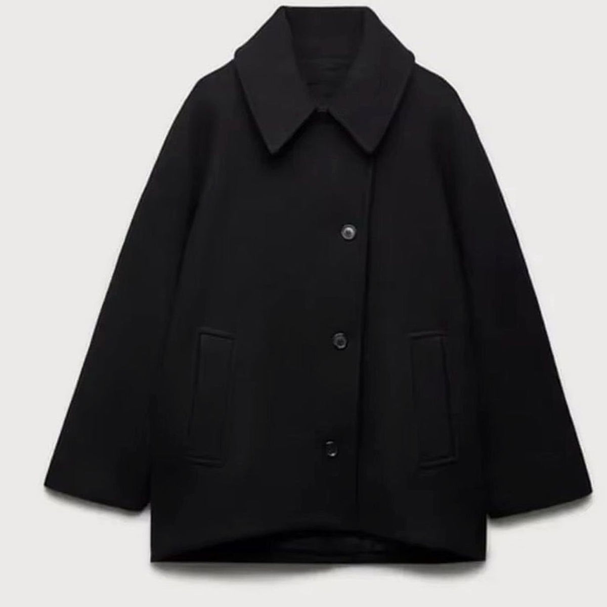 Oversized Damenjacke mit klassischem Knopfverschluss und lässigem Schnitt - 15 - Annoboutique