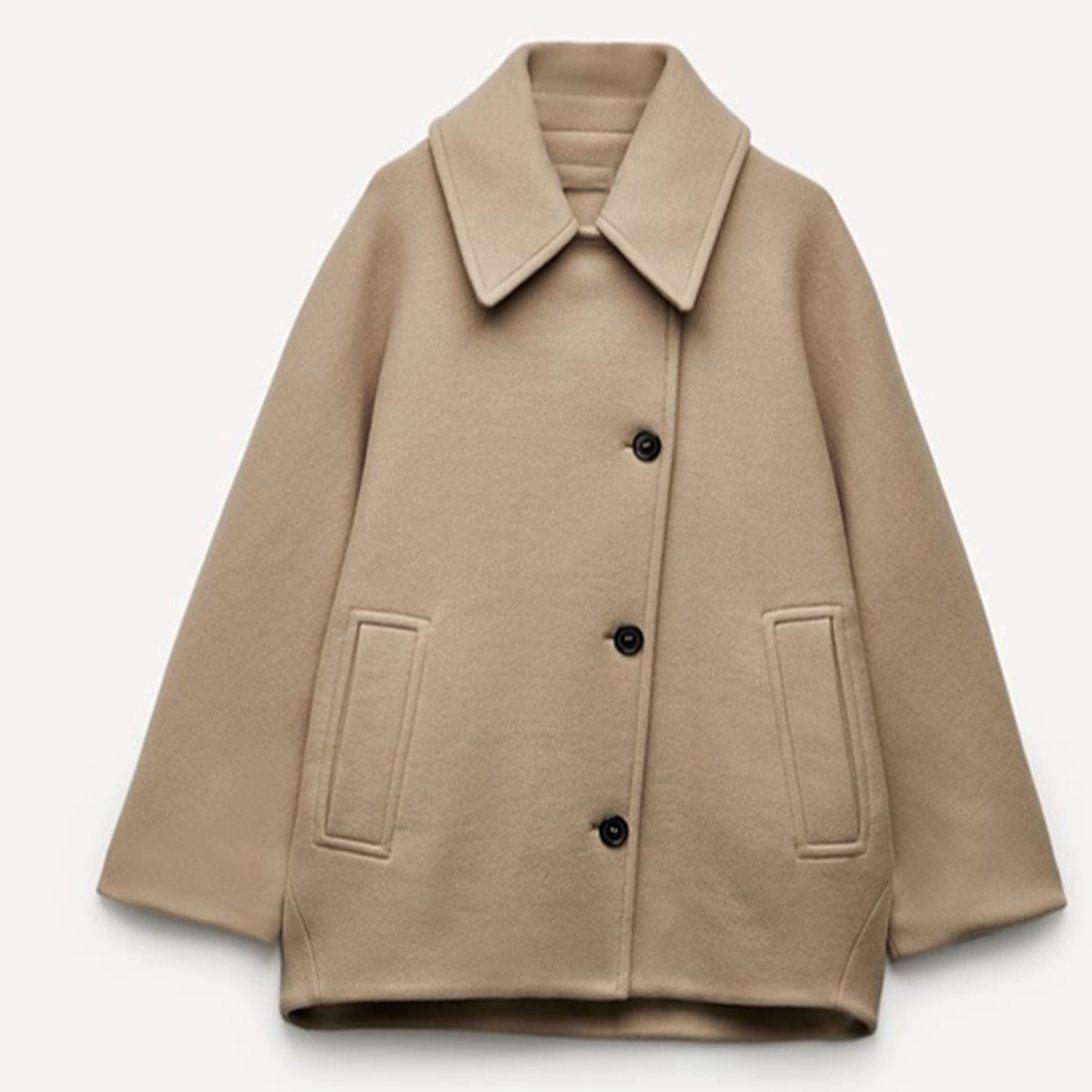 Oversized Damenjacke mit klassischem Knopfverschluss und lässigem Schnitt - 16 - Annoboutique