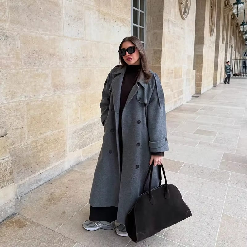 Damen Trenchcoat mit lässigem Schnitt und elegantem Gürtel - 9 - Annoboutique