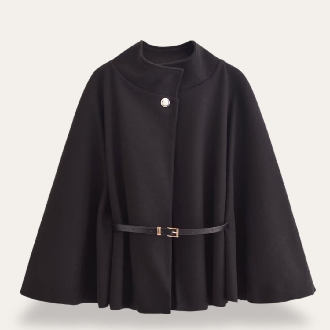 Damen Mantel mit elegantem Schnitt und Taillengürtel - 8 - Annoboutique