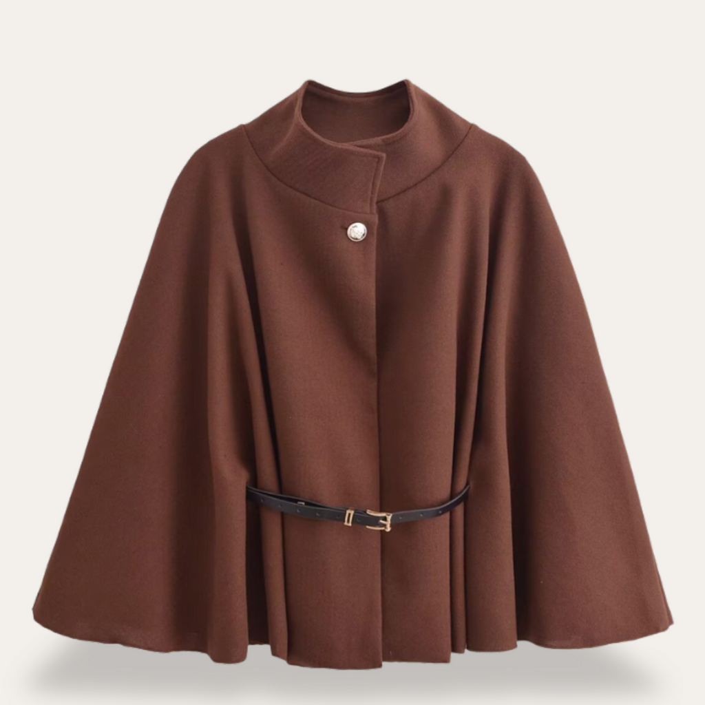 Damen Mantel mit elegantem Schnitt und Taillengürtel - 9 - Annoboutique