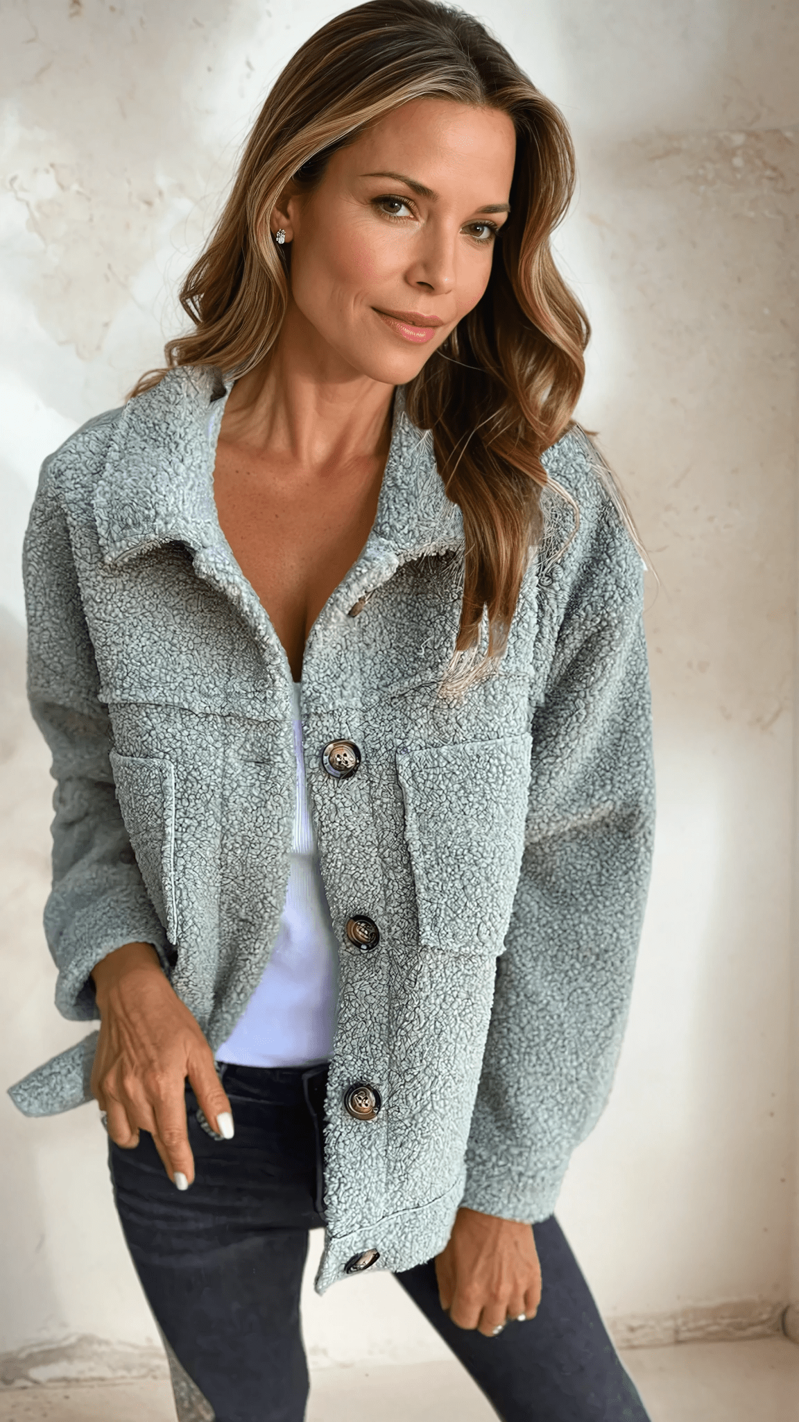 Damenjacke mit lässigem Schnitt und praktischen Taschen - 3 - Annoboutique