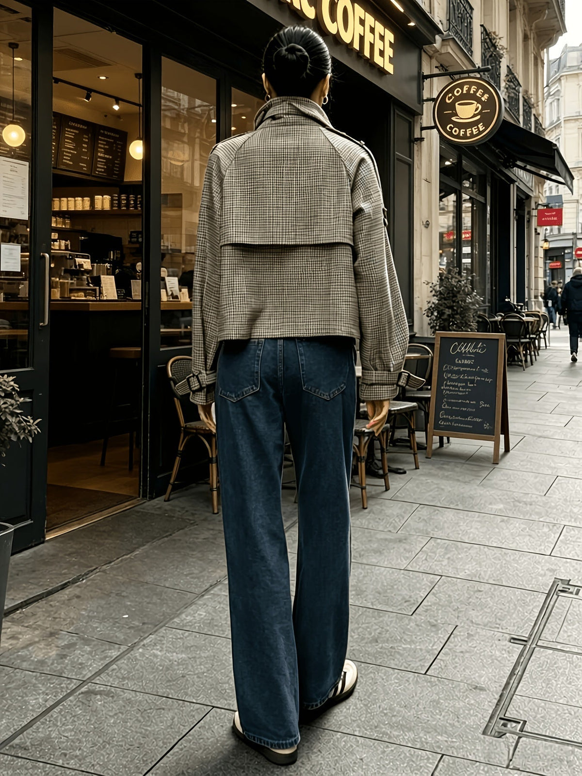 Damenjacke mit hohem Kragen und modernem Schnitt - 7 - Annoboutique