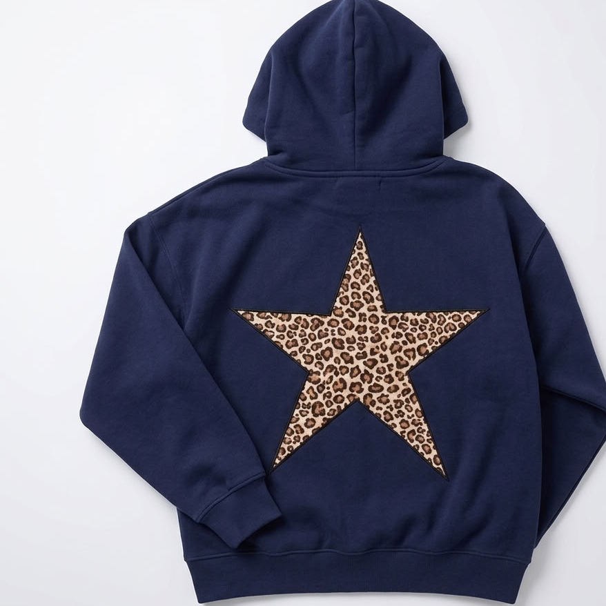 Hoodie Damen im lässigen Stil mit auffälligem Sternenmotiv - 6 - Annoboutique