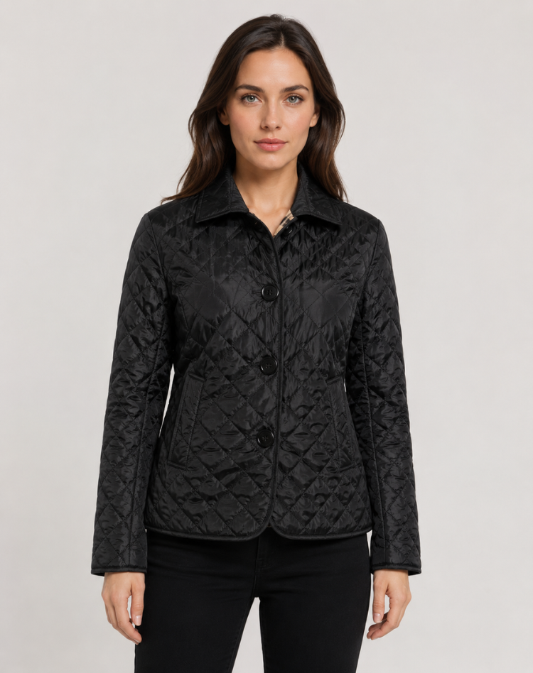 Damenjacke mit klassischem Schnitt und praktischem Knopfverschluss - 1 - Annoboutique