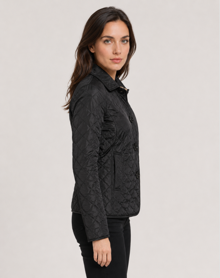 Damenjacke mit klassischem Schnitt und praktischem Knopfverschluss - 8 - Annoboutique