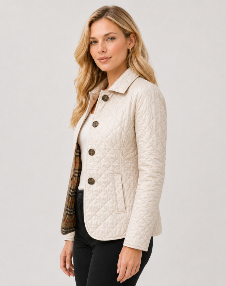Damenjacke mit klassischem Schnitt und praktischem Knopfverschluss - 14 - Annoboutique