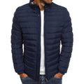 Moderne Herren Steppjacke mit hohem Kragen und durchgehendem Reißverschluss - 3 - Annoboutique