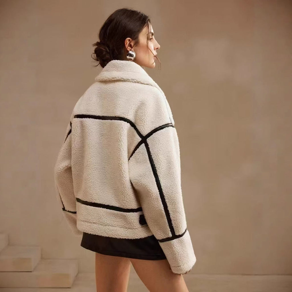 Modische Damenjacke mit hohem Kragen und praktischen Taschen - 3 - Annoboutique