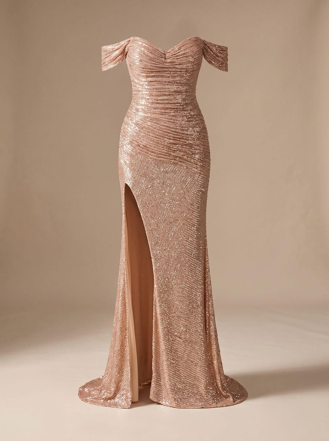 Abendkleid Damen mit schulterfreiem Schnitt und figurbetontem Design - 2 - Annoboutique