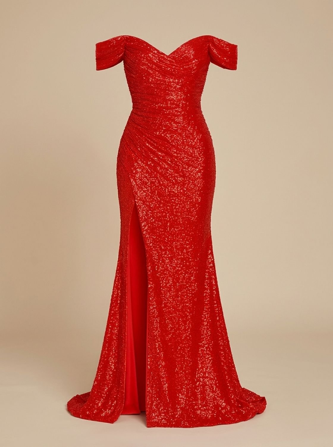 Abendkleid Damen mit schulterfreiem Schnitt und figurbetontem Design - 3 - Annoboutique