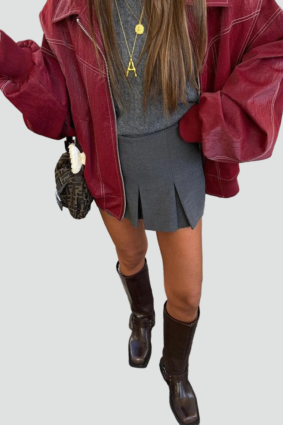 Damen Bomberjacke im Oversized-Schnitt mit praktischen Taschen - 3 - Annoboutique