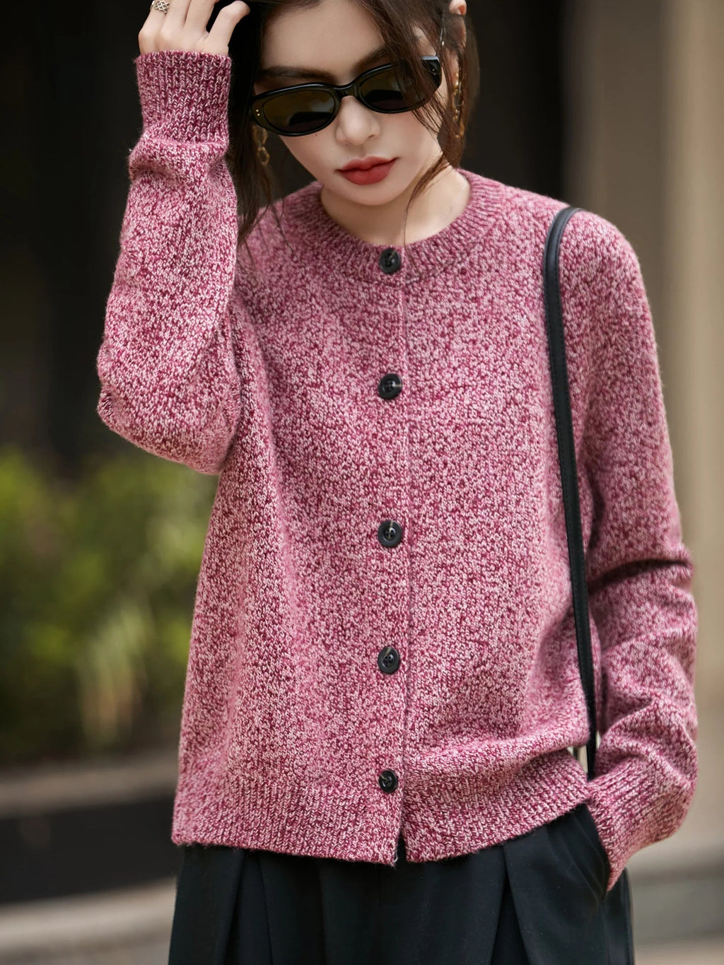 Damen Cardigan mit Rundhals und praktischer Knopfleiste - 7 - Annoboutique
