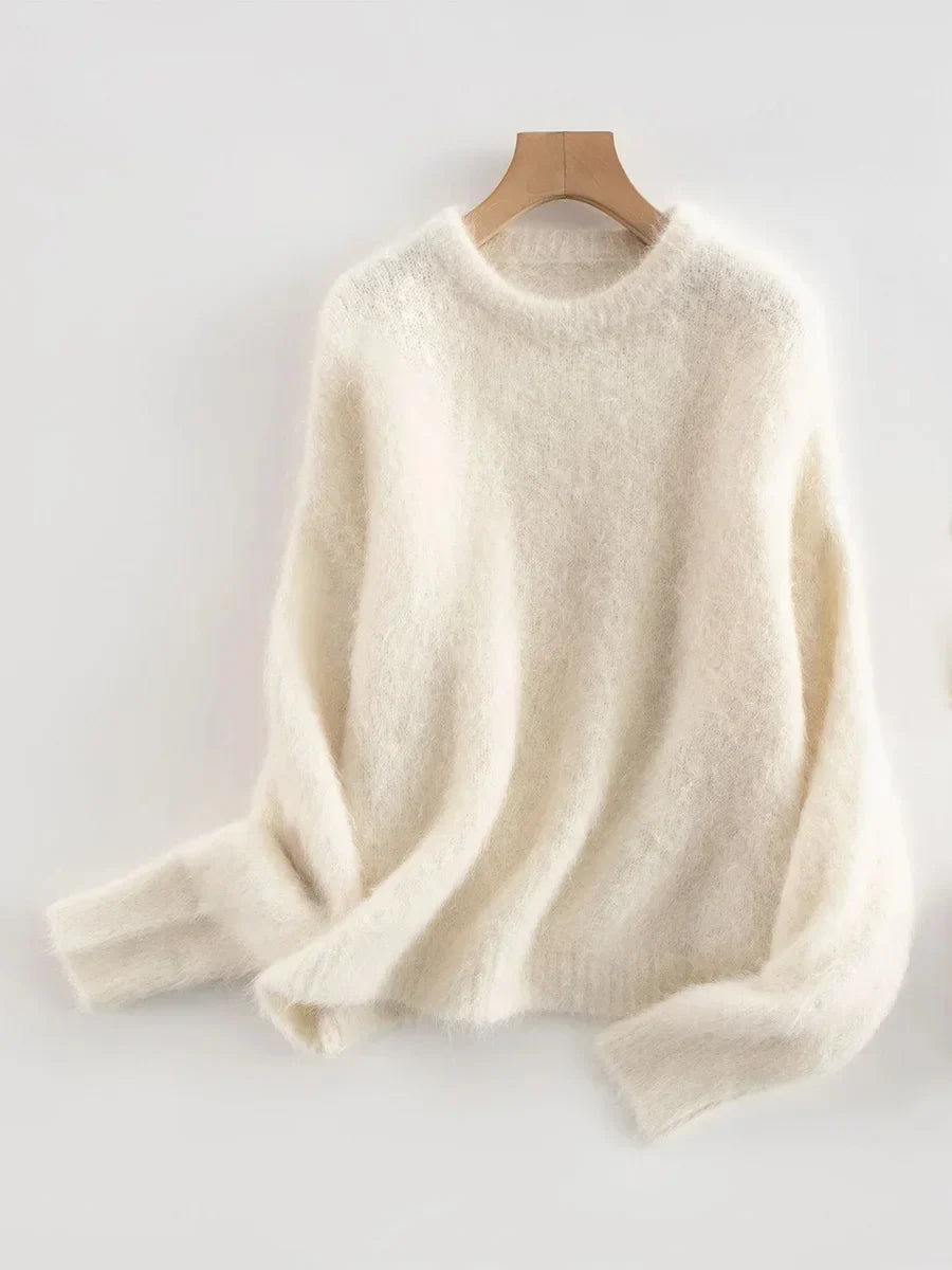 Damen Pullover mit Rundhalsausschnitt und lässiger Passform - 1 - Annoboutique