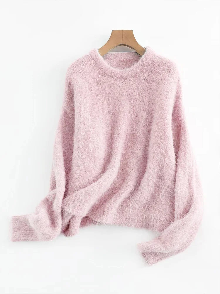 Damen Pullover mit Rundhalsausschnitt und lässiger Passform - 4 - Annoboutique