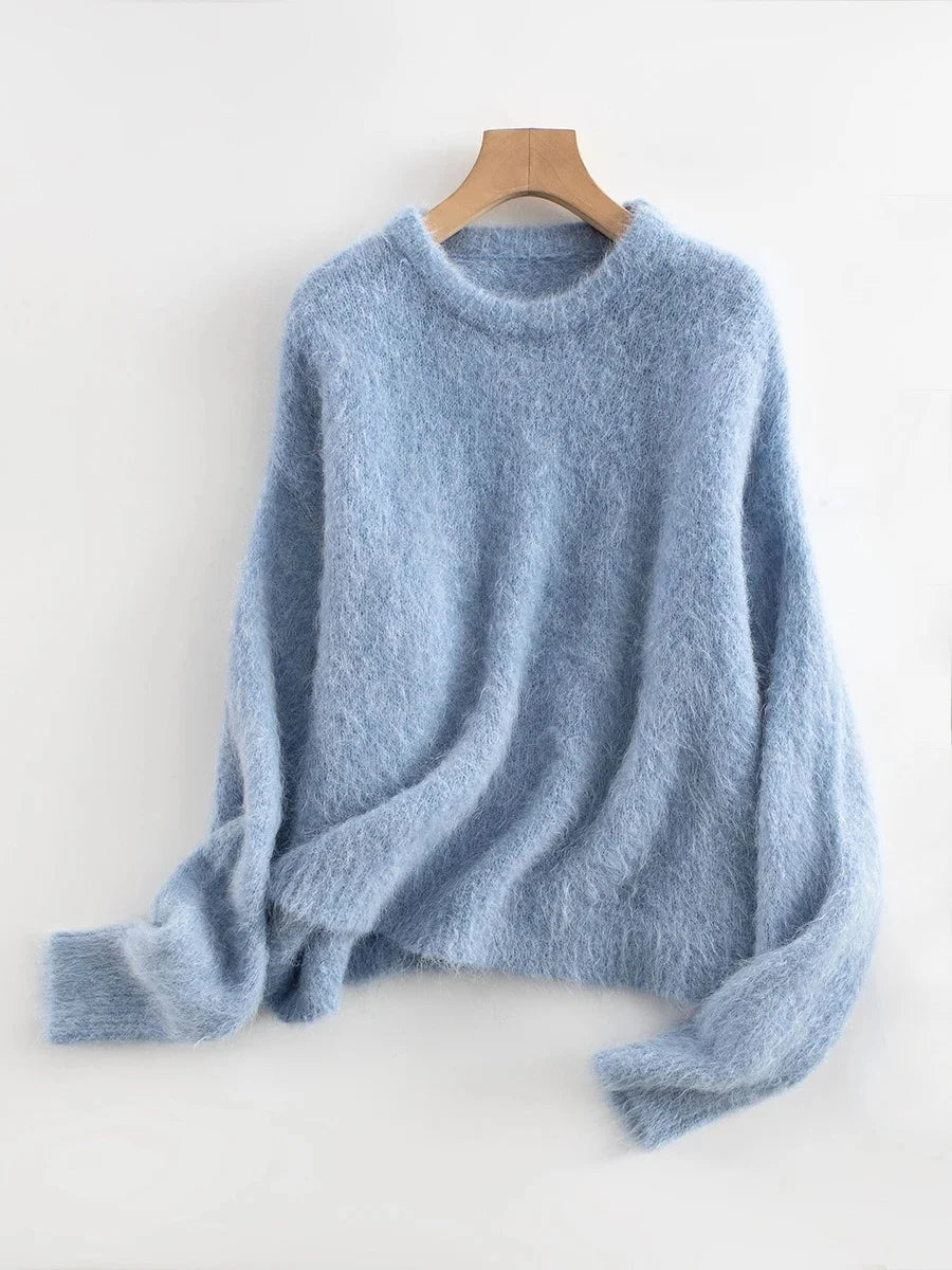 Damen Pullover mit Rundhalsausschnitt und lässiger Passform - 5 - Annoboutique