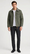 Übergangsjacke Herren mit stilvollem Kragen und praktischen Taschen - 1 - Annoboutique