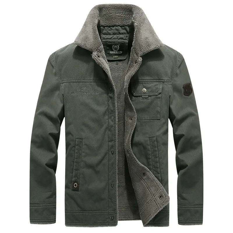 Übergangsjacke Herren mit stilvollem Kragen und praktischen Taschen - 6 - Annoboutique