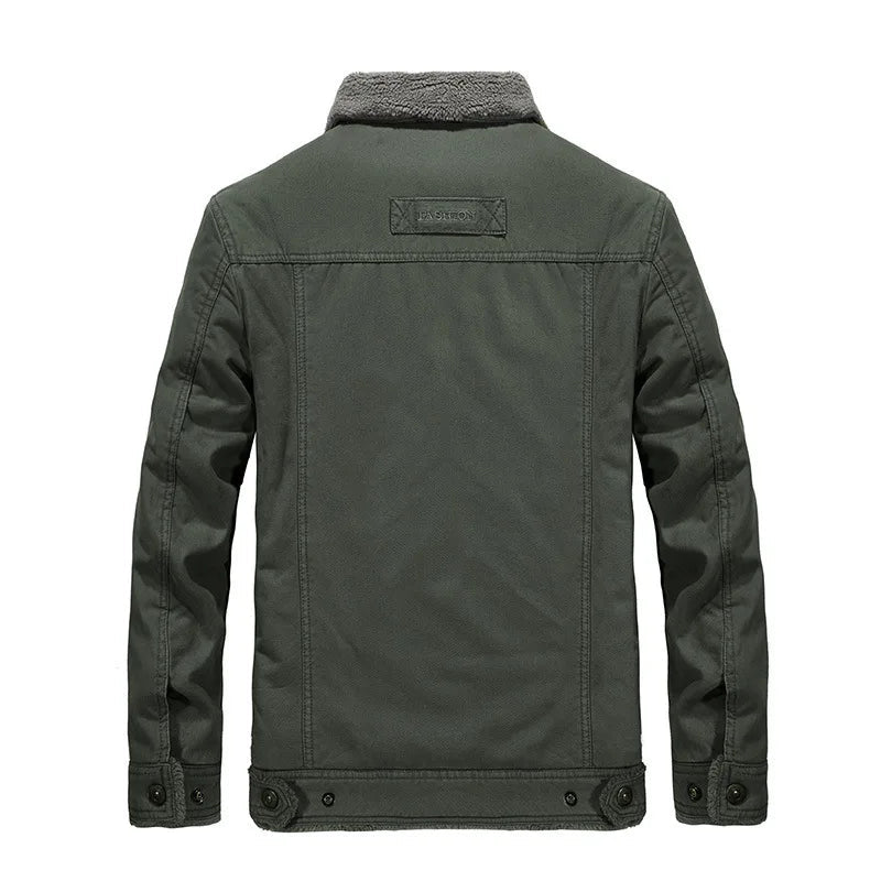 Übergangsjacke Herren mit stilvollem Kragen und praktischen Taschen - 7 - Annoboutique